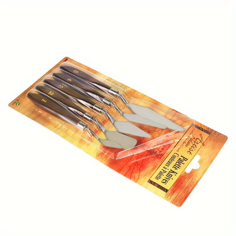 5pcs Painting Scraper Pigment Set for Acrylic Gouache Art
