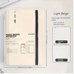 A7 Loose leaf Notebook Cover with Paper and Dividers