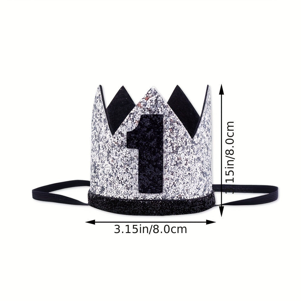 1st Birthday Silver Hat Kids Party Decorations