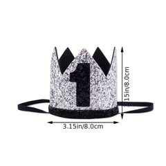 1st Birthday Silver Hat Kids Party Decorations
