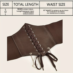 Heart Pendant Lace Up Belt Punk Bowknot Corset Belt Women Elastic