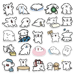 100pcs Puppy Dog Stickers Laptop Skateboard Phone Cute Animal Decals