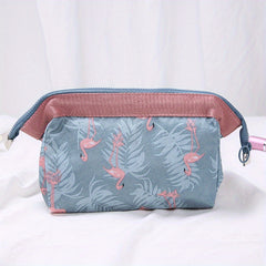 Floral Pattern Cosmetic Bag Portable Travel Storage Makeup Organizer