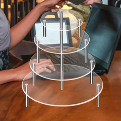 Acrylic Cake Stand Metal Stand for Kitchen Living Room