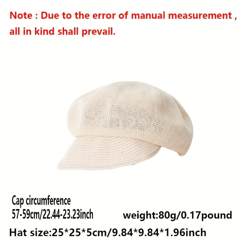 Classic Solid Beret Casual Newsboy Hat Vintage Painter Cap