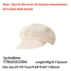 Classic Solid Beret Casual Newsboy Hat Vintage Painter Cap