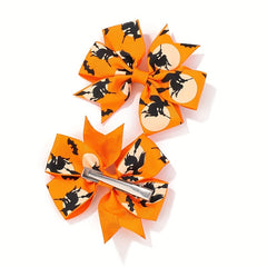 10pcs Halloween Bow Hair Clip Hair Accessories For Baby Girls