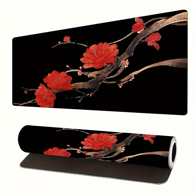 Japan Red Sakura Mouse Pad Laptop Gaming Accessory