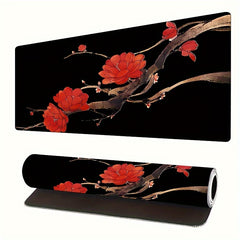Japan Red Sakura Mouse Pad Laptop Gaming Accessory