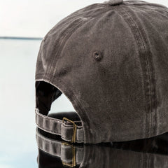 Washed Cotton Dad Baseball Cap Label Print Sports Hat