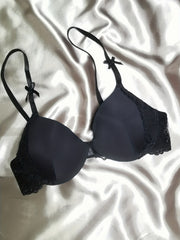 Lace T-Shirt Bra for Women Push Up Bow Tie Lingerie