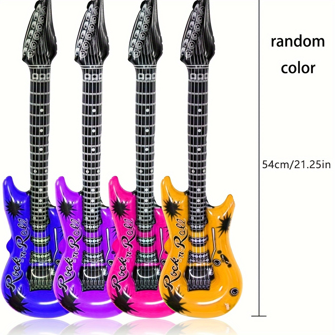 Inflatable Guitar Microphone Props Birthday Party Decoration Balloon