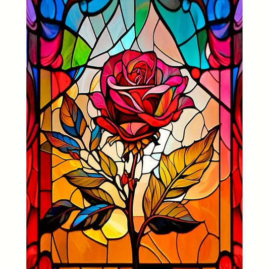 Vibrant Rose Flower DIY Paint by Numbers Kit 40 64x50 Frameless