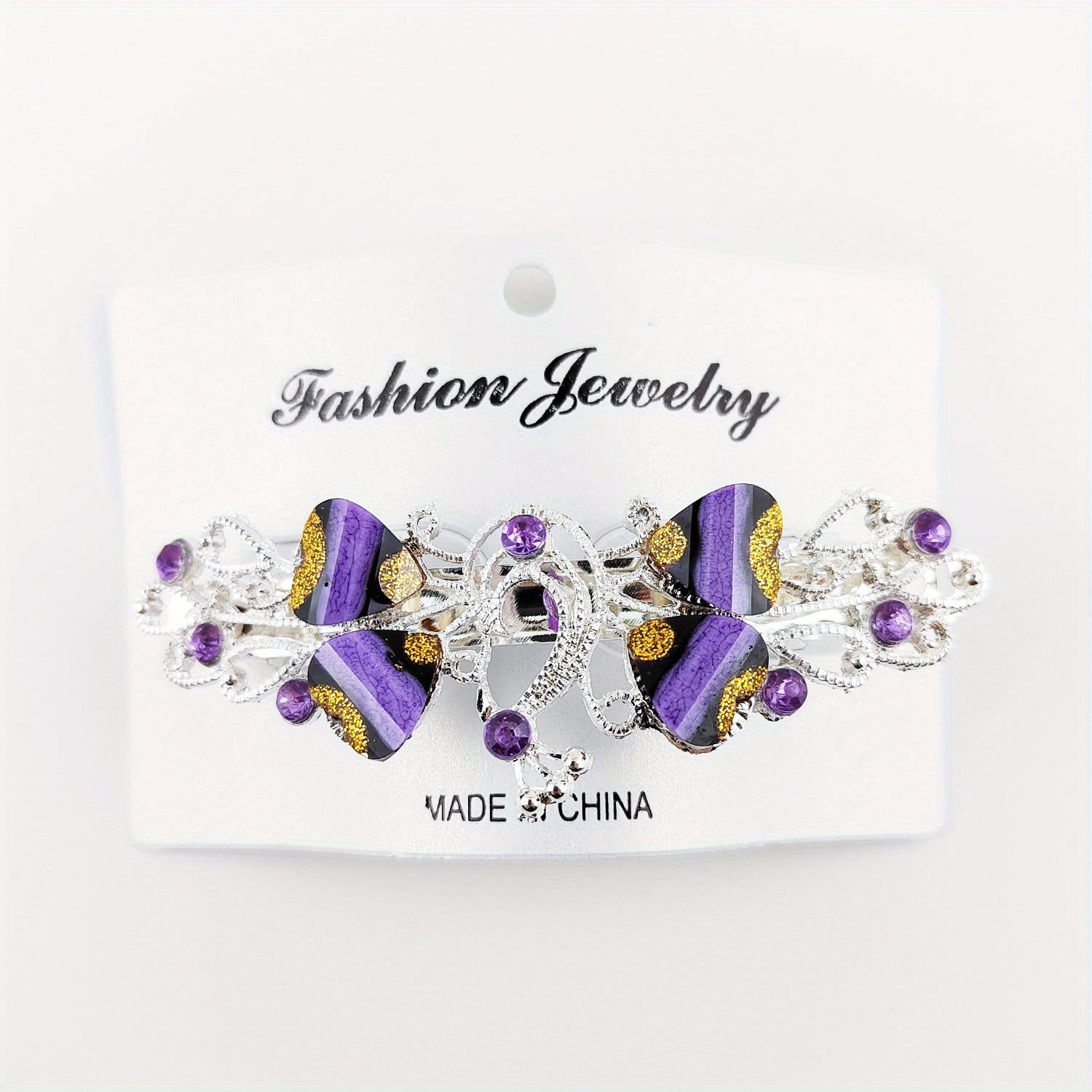 Vintage Rhinestone French Barrette Hair Clip