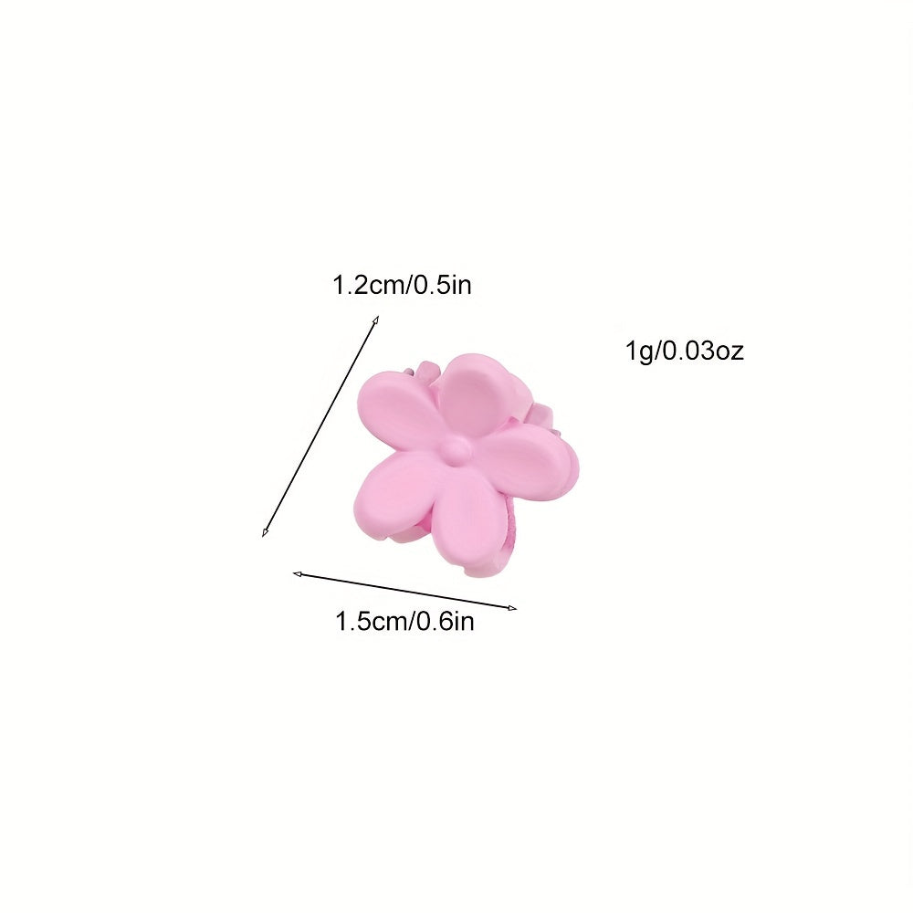 50pcs Cartoon Flower Hair Claw Clip Solid Banana Clip