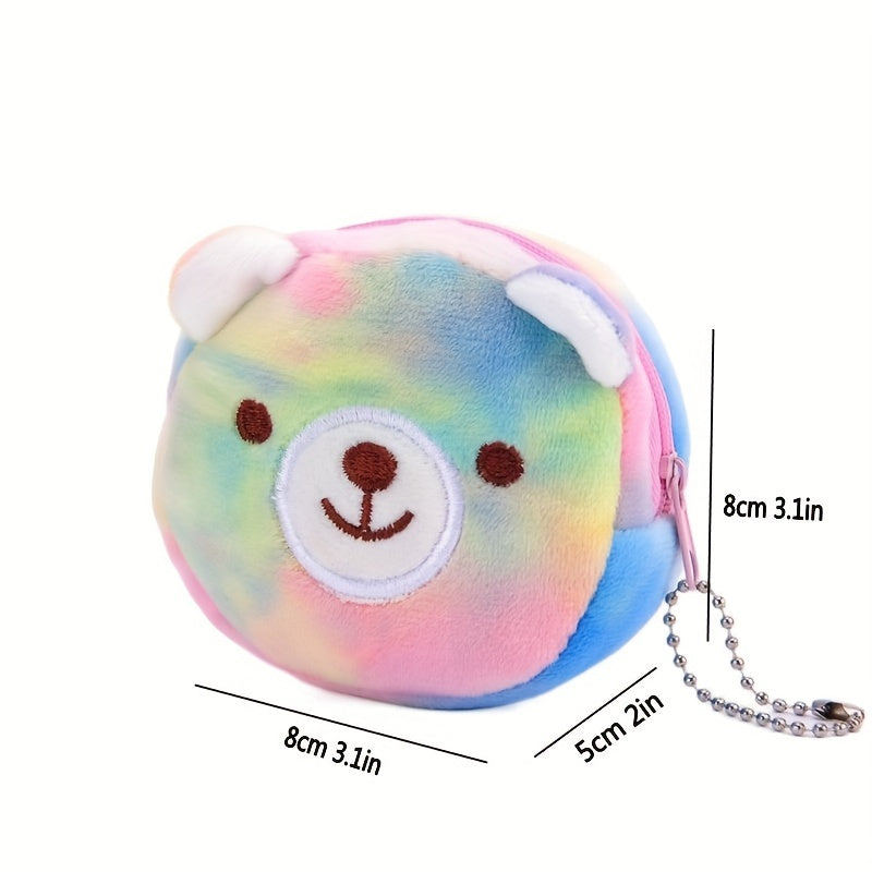 Plush Cartoon Unicorn Cat Bear Bunny Coin Purse Key Pendant Bag for Kids