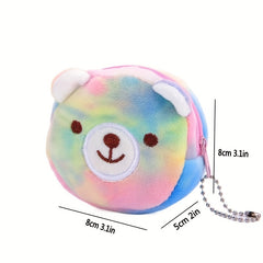 Plush Cartoon Unicorn Cat Bear Bunny Coin Purse Key Pendant Bag for Kids