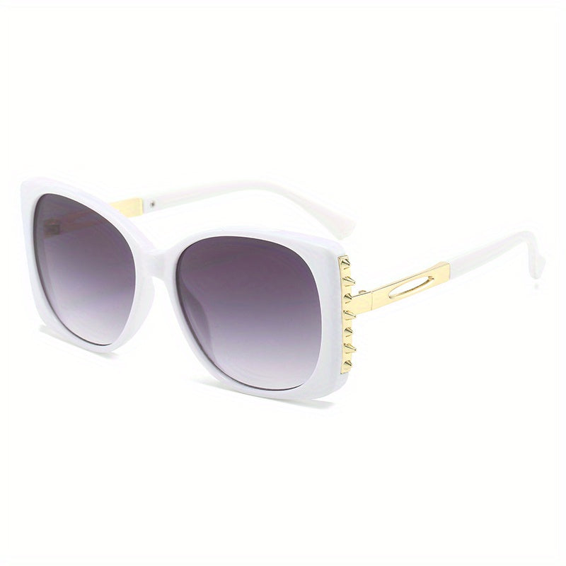 Steampunk Rivet Sunglasses Cat Eye UV400 Sun Shades for Summer