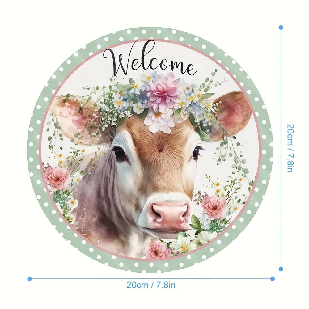 Cow Pattern Round Mouse Pad - Stylish Mousepad for Computer