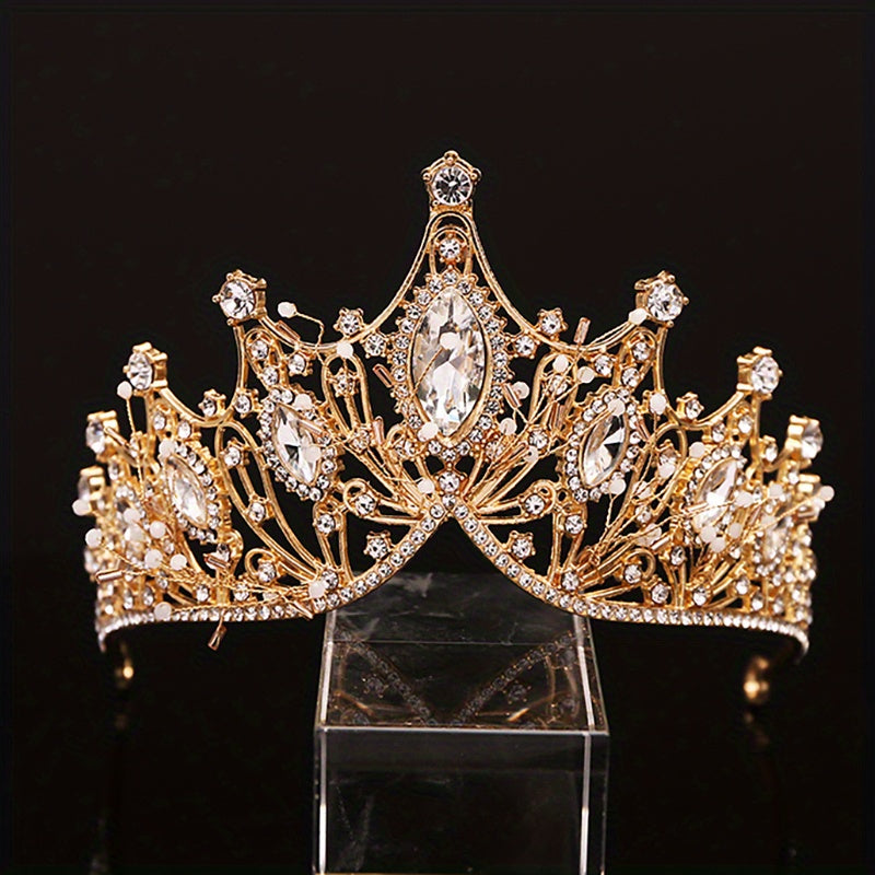 Rhinestone Crown Tiara Bridal High Sense Wedding Photography