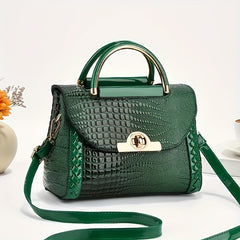 Mini Croc Pattern Shoulder Bag for Women