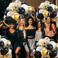 30 48cm 38pcs Latex Balloons Gold Birthday Wedding Party Prop Set