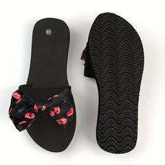 Women's Bowknot Slides Flatform Beach Shoes