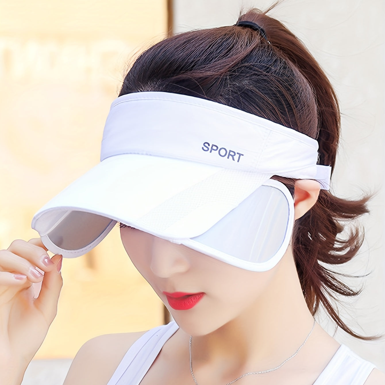 Women's Adjustable UV Protection Visor Hat for Outdoor Sports