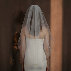 Bridal Wedding Veil Hair Accessory Flowing Single Layer Prom Formal Gift