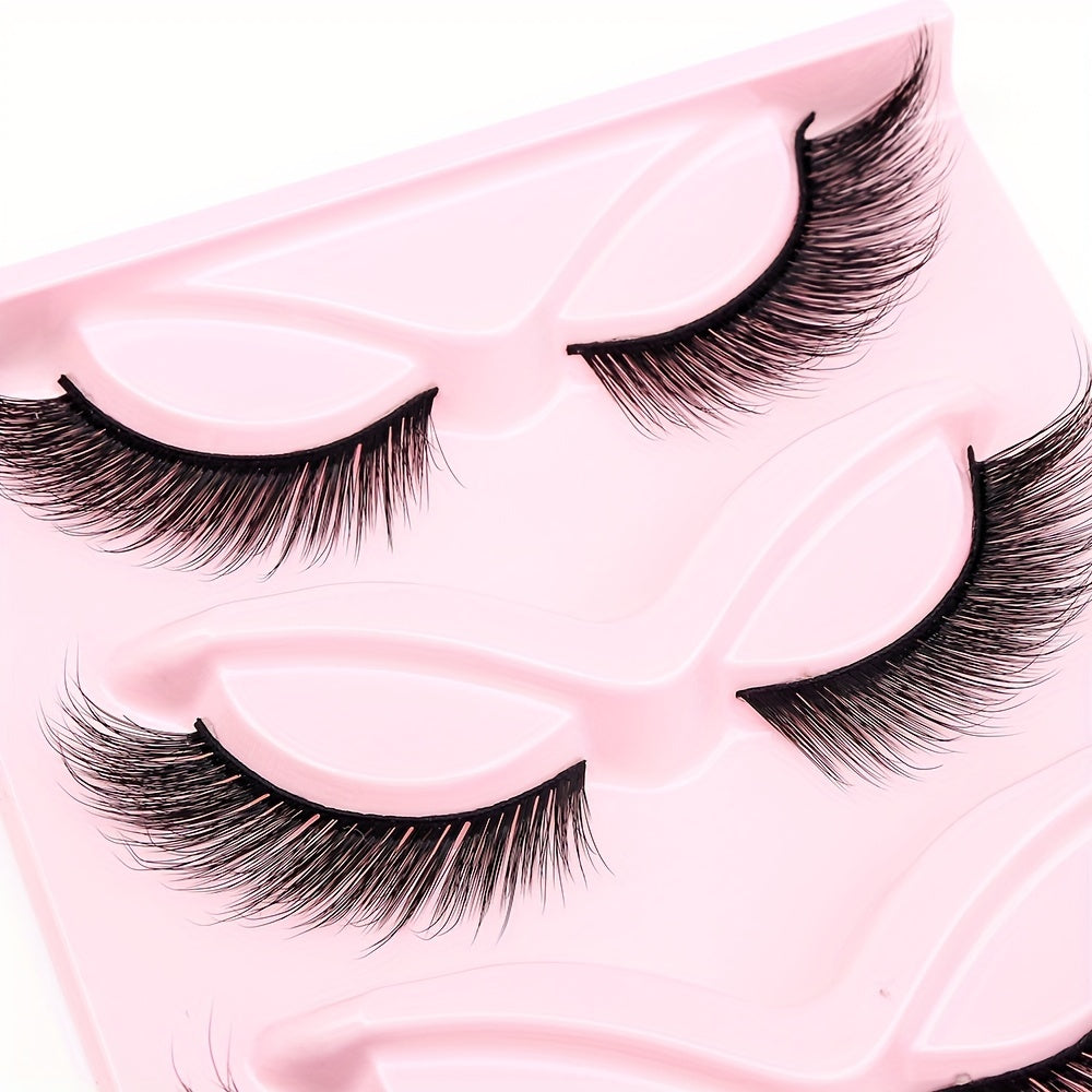 5 Pairs Cat Eye Lashes Winged End Eye Elongated Eyelashes Fox Eye Lashes