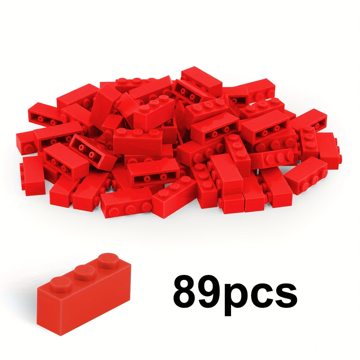 89pcs 1x3 High Brick DIY Puzzle Toy Set - Holiday Gift for Kids