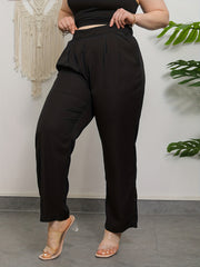  High Rise Wide Leg Workwear Pants