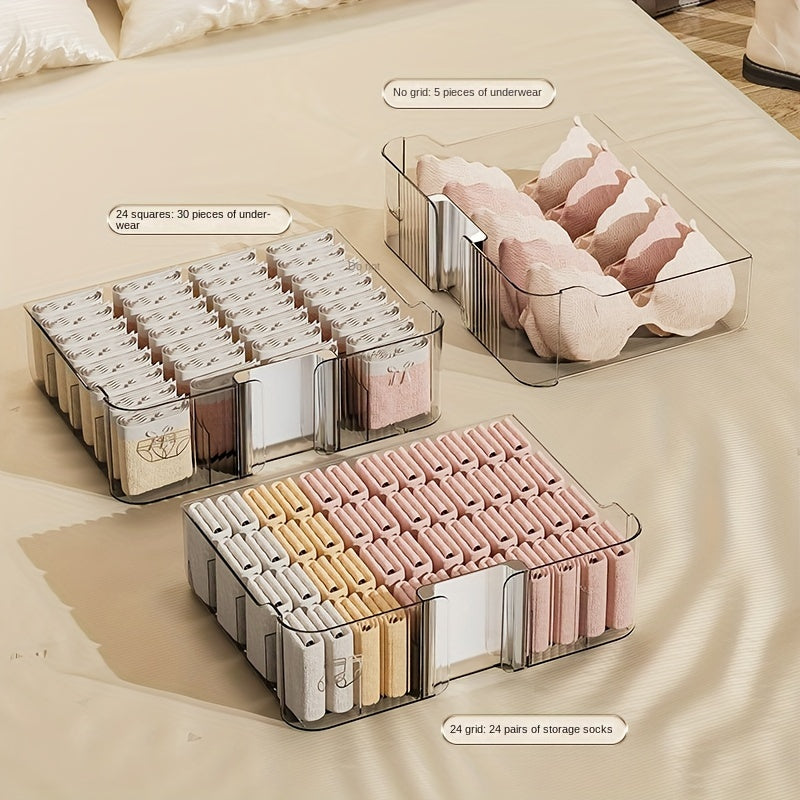 3-in-1 Underwear Panties Socks Storage Box