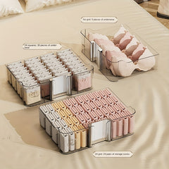3-in-1 Underwear Panties Socks Storage Box