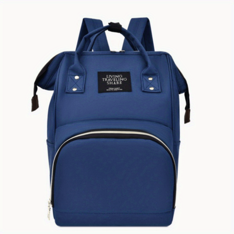 Mommy Bag Canvas Backpack Women's Bag with Bottle Bag