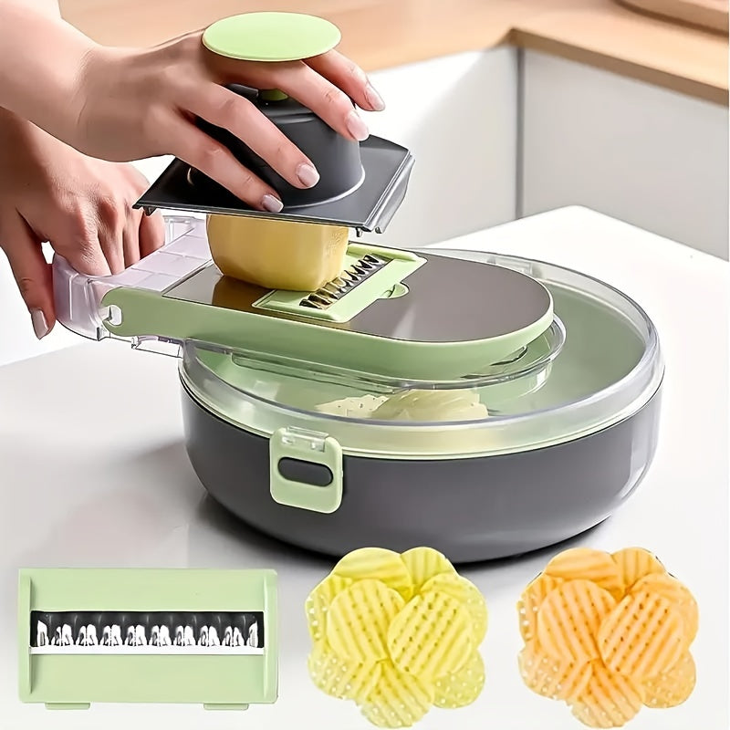 Kitchen Vegetable Shredder With Blades Fruit Slicer Handle Food Grinder