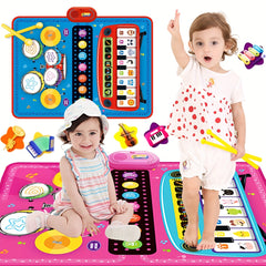 Interactive Music Sensory Play Mat with Piano Keyboard & Jazz Drum