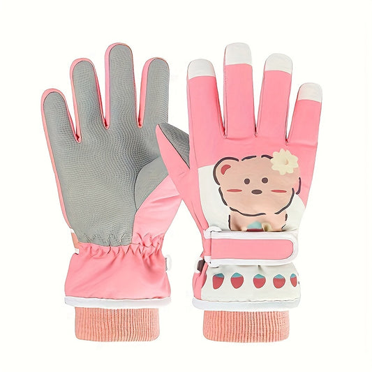 Cartoon Warm Keeping Gloves Touch Screen Skiing Gloves