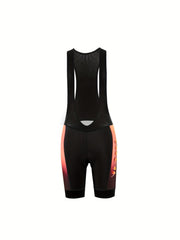 Women's Yellow Cycling Bib Shorts for Outdoor Road Racing