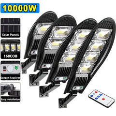 10000W 168LED Solar Street Light Outdoor Waterproof LED For Garden Wall Solar La