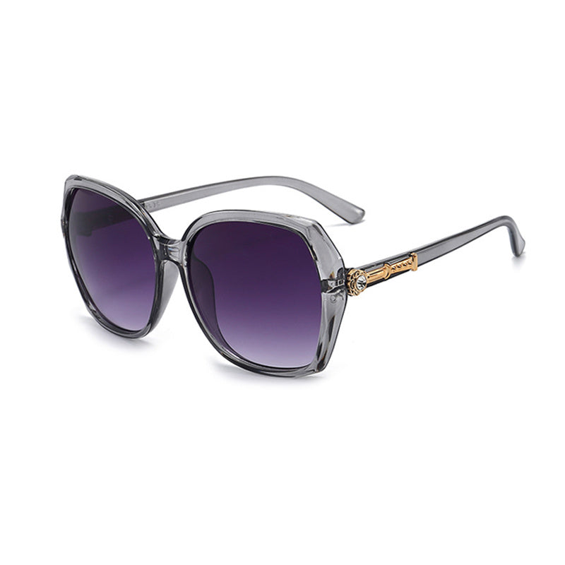 Vintage Oversized Square Sunglasses Transparent Gradient Classic Eyeglasses
