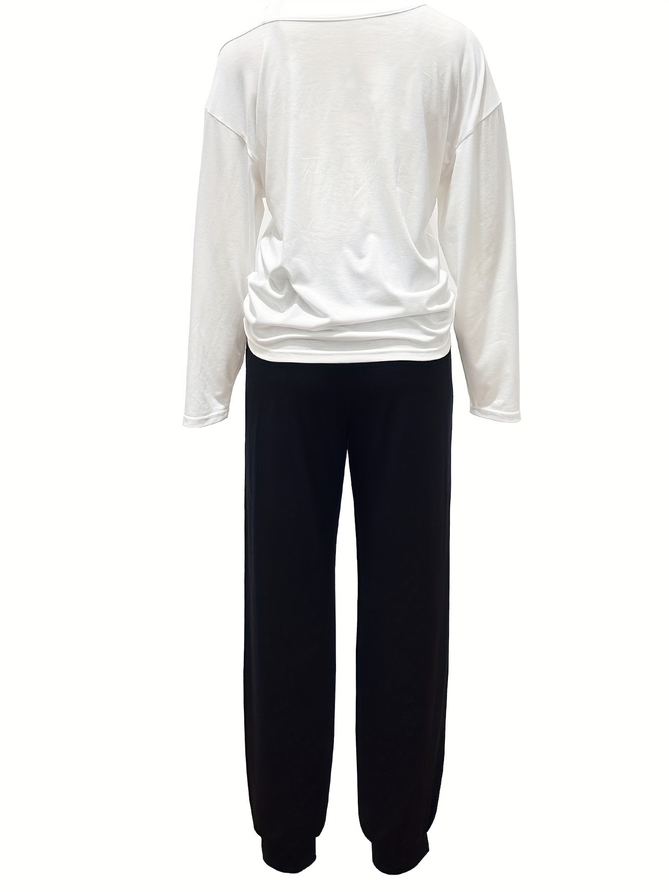 Lips Print Long Sleeve Top & Jogger Pants Set