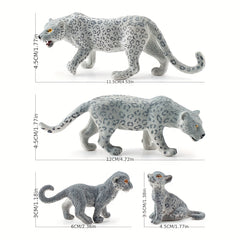 Snow Leopard Toy Model Desktop Decoration