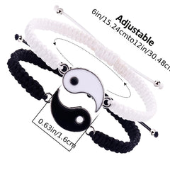 Yin Yang Matching Bracelet Bff Girlfriend Valentines Gift