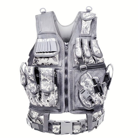 Outdoor Camouflage Tactical Vest - Breathable & Adjustable for Combat Games