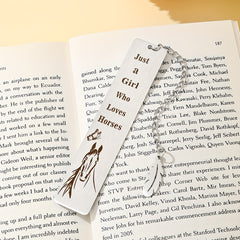 Stainless Steel Horse Bookmark - Ideal Gift for Girls and Students
