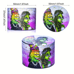 50MM Creative Pattern Grinder Metal Spice Crusher Kitchen Supplies