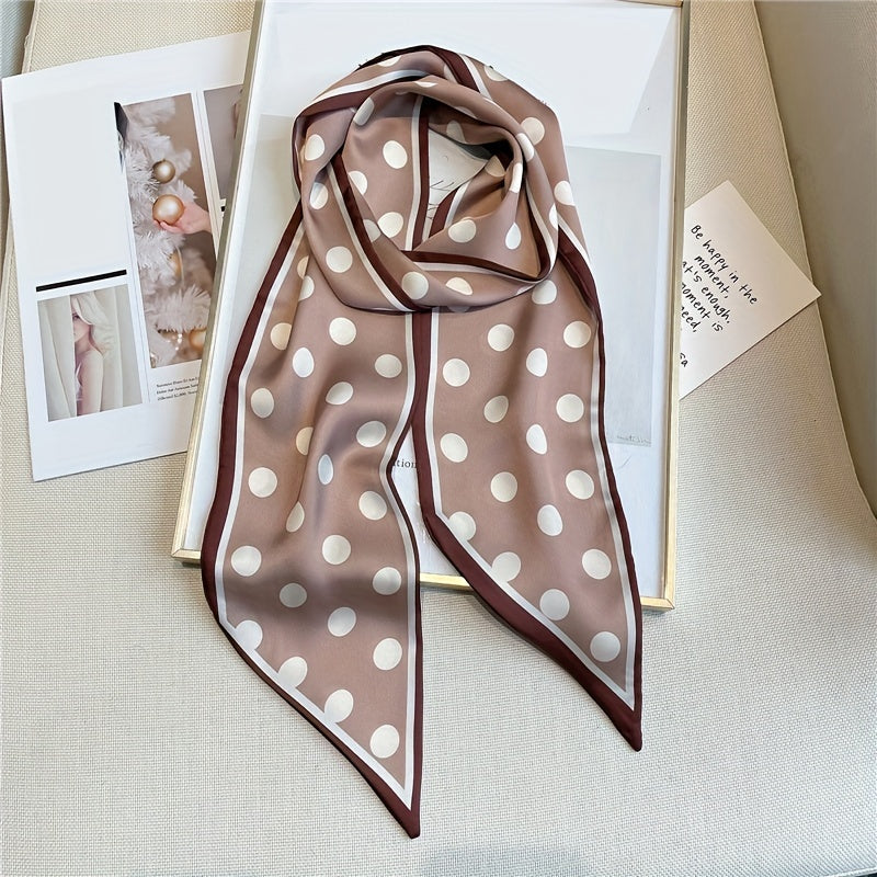 Polka Dot Print Twilly Scarf Long Ribbon Neck Tie Scarf