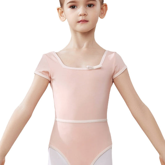 Girls Comfy Cotton Ballet Leotard Romper Dance