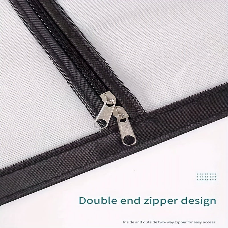 Reinforced Screen Door with Zipper - Keep Small Animals In